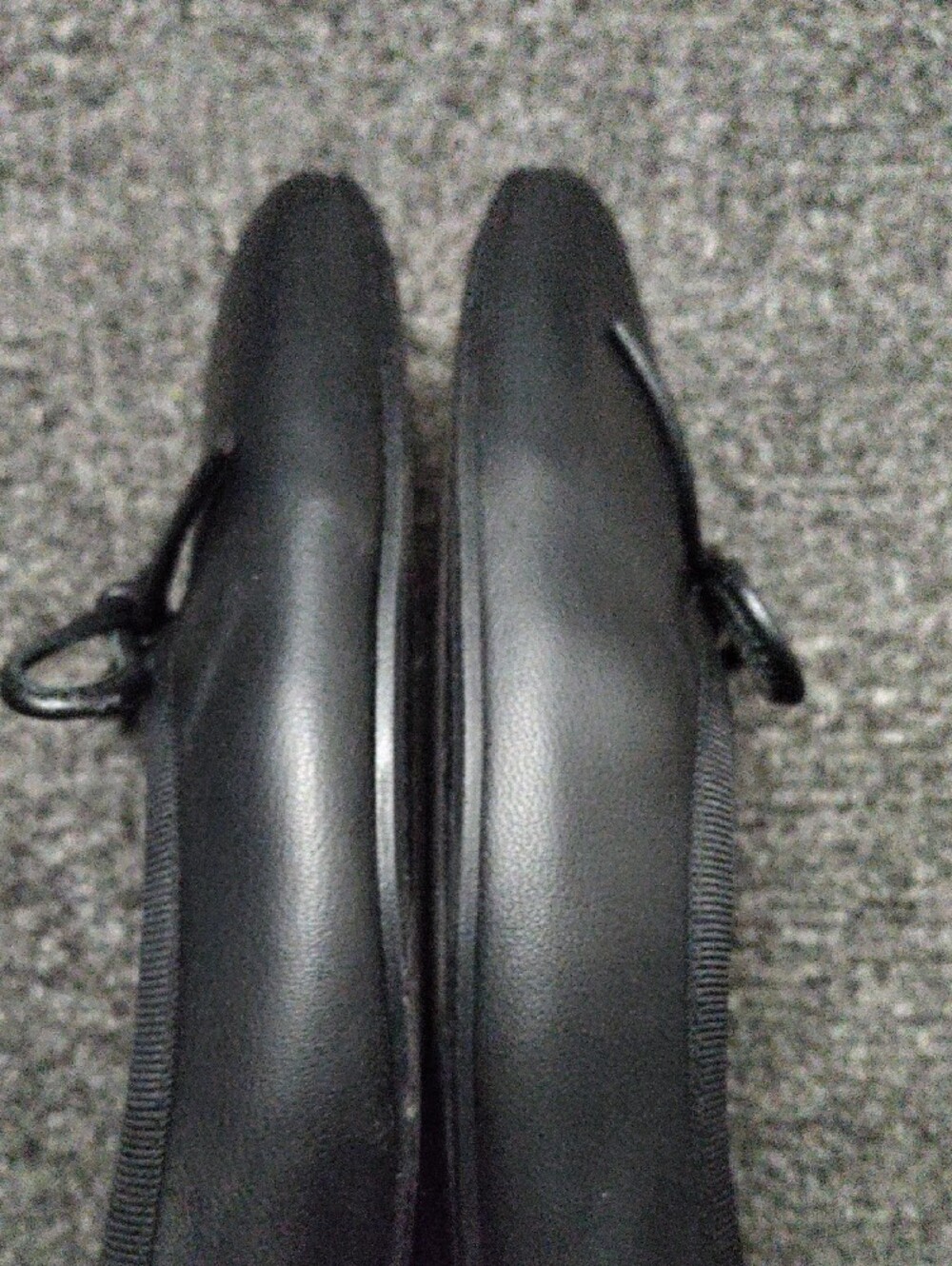 Margaux Black Pointed Toe Leather Ballet Flats with Bow - Picture 7 of 10